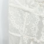 INC International Concepts Womens Coquette‎ Sheer Lace Bodysuit Size M White Size M Photo 3