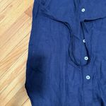 J. Crew Navy Blue Capitaine Linen Shirt Photo 9
