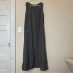 Flax  Serene Linen Sleeveless Maxi Tank Dress Slate Gray Small Relaxed Lagenlook Photo 1