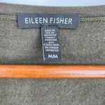 Eileen Fisher olive green pullover sweater dress tunic top chest pocket medium Photo 5