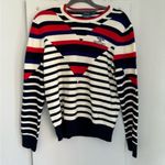 POLO RALPH LAUREN Hotel De Ralph Optic Stripe Cashmere Sweater L Red Size L Photo 1