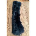 Ladies Women’s Genuine Fur? Collar Scarf Stole Vintage 60 Winter Neck Warmer S Black Photo 3