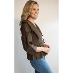 TCEC  Peter Pan Wrap Cross Front Top, size Medium Photo 1