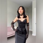 House Of CB HOUSE OF‎ CB 'Salma' Black Satin Slip Dress NWOT Size S Photo 4