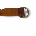 Lucky Brand BELT Womens S Small Braided Painted Flowers Daisy Brass Buckle Brown Photo 3