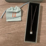 Taylor Swift  Opalite Gold Engraved Necklace Gift Box NEW Photo 0