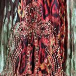 Rebecca Malone  Boho Top Sequins Embroidered Hippie Shirt Womens Medium Photo 3