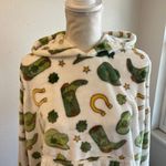 Throwzy Lucky Western Cowgirl Hooded Oversized Soft Lounge Sweater One Size Green Size XL Photo 11