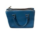 SUSU Women's Teal Blue Leather Satchel Bag with Double‎ Handles Photo 1