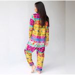 Natural Life Cozy Fleece Wildflower Floral PJ One Pc M Oversized Loungewear Soft Photo 1