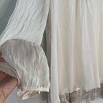 Giusy 100% Silk Cream White Blouse Italian Coquette Feminine Girly Romantic Lace Photo 1