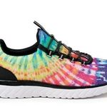 Athletic Works Tye dye rainbow Women's Bungee Slip-On Sneakers nwt 6.5 Photo 0
