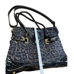 Betsey Johnson Black Leopard Print Handbag With Gold Hardware SKU 6898 Photo 1
