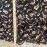 Old Navy  Womens Top Dress Medium Black Floral Paisley Ruffle Long Sleeve Photo 11