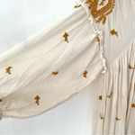 Free People  Lavender Fields Embroidered Trapeze Dress size medium Cream Photo 9