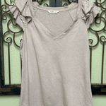 Old Navy  mocha ruffle off the shoulder vneck sleeveless tank top Photo 0