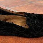 L'Amour Des Pieds Black Velvet Embroidered Loafers Size 6M Photo 0