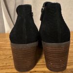 Lucky Brand sz 7.5 Womens Black Chunky Heel Zip Up Ankle Booties Fall Western Photo 10