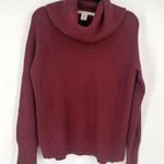Max Studio Max‎ Studio Women’s Textured Cowl Neck Cranberry Red Cozy Sweater Size Medium Photo 0