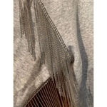 H & M Cowgirl sweatshirt with chain fringe Western comfort cozy fun unique L Photo 4