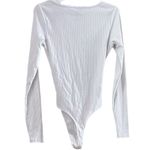 Publik (J) Womens Beatrice Twisted Front Bodysuit S White Cutout High Cut EUC Photo 1