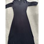 Guess Collection Hooded Elbow Length Sleeve Knit Sweater Midi Dress Black Size S Photo 5