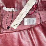 Mustard Seed Burgundy Leather Mini Skirt Photo 2