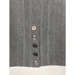 BCX Gray With Blue Lines Knee Length Back Button Accent Pencil Skirt Size 3 Photo 4