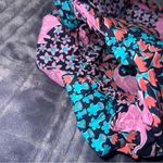 Simply Southern Women’s L Puffy Sleeves Square Neckline Shirt Flamingos  Photo 3