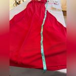 True Vintage Y2K Laundry Red Ruched Deep V Neck Gown w/ Spaghetti Straps sz 8 Photo 6