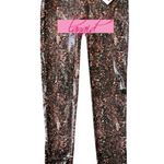 Spanx Faux Leather Snake Shine Leggings Mocha Reptile Gator Croc Edgy Shiny Pant Photo 7