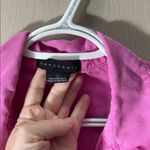 Sanctuary  large Vibrant hot Pink Collared button down lyocell Shirt pocket Photo 1