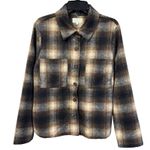 MELLODAY NEW  Plaid Flannel Shacket Button Front Jacket Pockets L Western Boho Photo 1