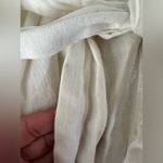 ZARA Linen Blend Ruffle Hem Belted Shirt Dress Cream/ Ivory Belted Size M Photo 8