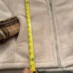 Vintage BASS heavy warm fleece zip up chore jacket barn coat size large tan hood Photo 12