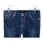 Seven7 Thick Stitch Low Rise Flare Jeans Womens 35" Stretch Boho Hippie Casual Photo 3