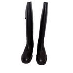 Free People  Women's Black Leather Equestrian Riding Boots Size 37.5/US 6.5 Photo 4