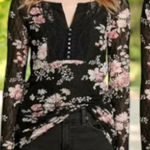 Denim & Supply Ralph Lauren Y2K  Sheer Long Sleeve Fairygoth Dark Romantic S Photo 0