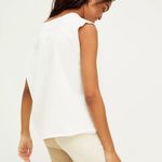 We The Free Free People Women's White Oversized Boho Sleeveless Muscle Top M Photo 1