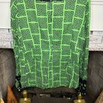 Tory Burch Dorelia Tunic Top geometric print with crochet detail size 12 Photo 2