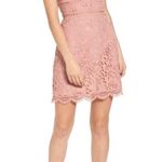 J.O.A. Dusty Pink Lace Scalloped Sleeveless Mini Party Dress Photo 0