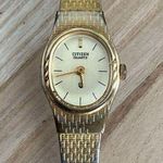 Citizen  Ladies Watch Vintage Gold Tone Bracelet, Dial, Hands,  Markers Photo 2