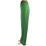 ZARA  Women's Green Wool Straight Wide Leg High Rise Trousers Dress Pants Size S Photo 1