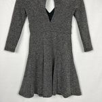 Free People  Heartstopper Dress Gray XS Long Sleeve Tweed Mini Fit & Flare Skater Photo 10
