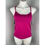 Nike  Pink Stretch Mesh Sporty Essential Tankini Swimsuit Top Small Photo 1