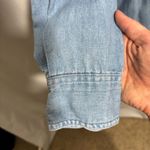 VTG Light Blue Denim Button Up Top Long Sleeve Retro Western Flap Pockets Boho L Size L Photo 5