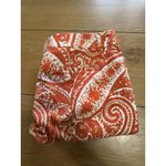 J. Crew Pants Women's City Fit Stretch Boho Orange White Paisley Cropped Size 10 Photo 10