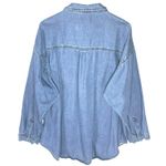 RISEN Women’s Oversized distressed Chambray Western Snap front Top 3XL Blue Size undefined Photo 6