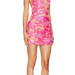 Revolve NWT Superdown  Petriana Halter Mini Dress in Pink Floral Medium Photo 1