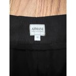 Armani Collezioni  Womens Sz 12 Black Polyester Dress Pants Side Zip Flat Front Photo 3